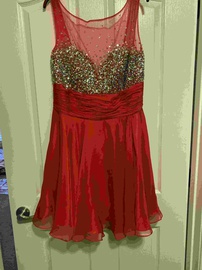 Mac Duggal Red Size 16 Homecoming Cocktail Dress on Queenly