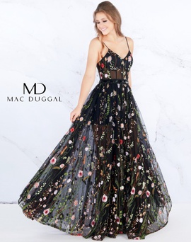 Mac Duggal Black Size 8 Romper/jumpsuit Floral A-line Dress on Queenly