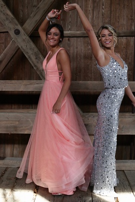 Sherri Hill Pink Size 2 Tulle Prom Ball gown on Queenly