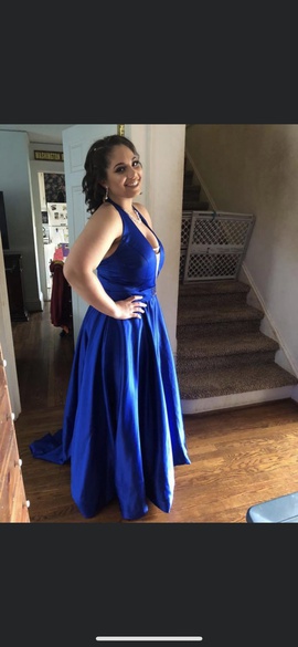Sherri Hill Blue Size 18 Prom Silk Ball gown on Queenly