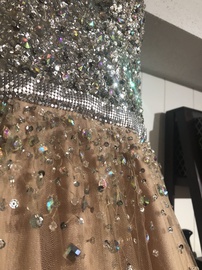 Mac Duggal Gold Size 00 Jewelled Sequin Ball gown on Queenly