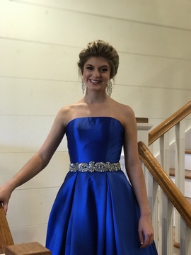 Mac Duggal Blue Size 2 Pockets Ball gown on Queenly
