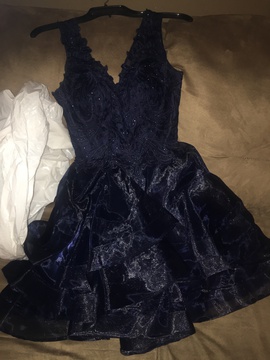 Camille La Vie Blue Size 2 Ball gown on Queenly