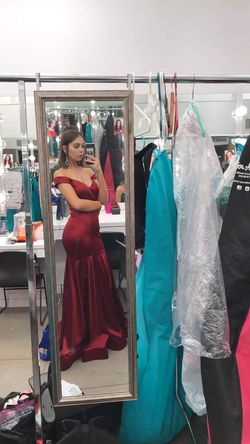 Sherri Hill Red Size 4 Pattern Mermaid Dress on Queenly