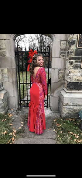 Sherri Hill Red Size 10 Jersey Backless Prom Straight Dress on Queenly