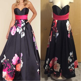 Mac Duggal Black Size 2 Floral Bridgerton Pockets Ball gown on Queenly