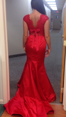 Sherri Hill Red Size 6 Mermaid Dress on Queenly