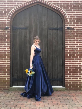 Sherri Hill Blue Size 2 Prom Ball gown on Queenly