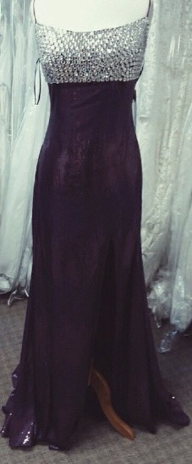 Jovani Purple Size 6 Side slit Dress on Queenly