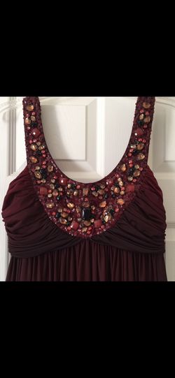 Jovani Red Size 8 Ombre Burgundy Straight Dress on Queenly