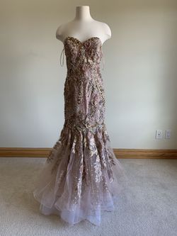 Mac Duggal Pink Size 6 Sweetheart Sheer Ball gown on Queenly