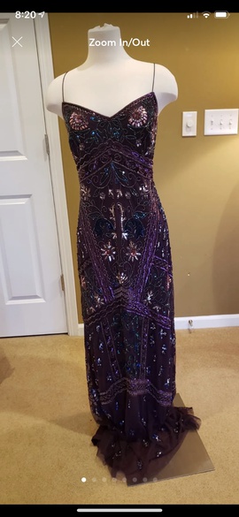 Adrianna Papell Purple Size 16 Maroon Sequin Straight Dress on Queenly