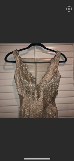 Jovani Nude Size 4 50 Off 70 Off Tall Height Straight Dress on Queenly