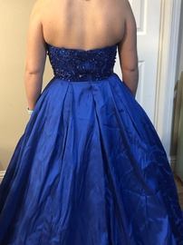 Sherri Hill Blue Size 10 Jewelled Sequin Ball gown on Queenly