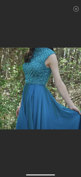 Sherri Hill Blue Size 2 Prom A-line Dress on Queenly