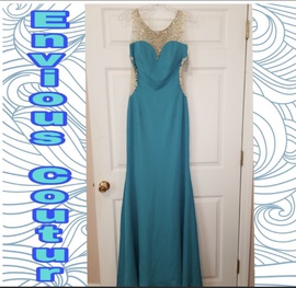 Blue Size 14 Train Dress on Queenly