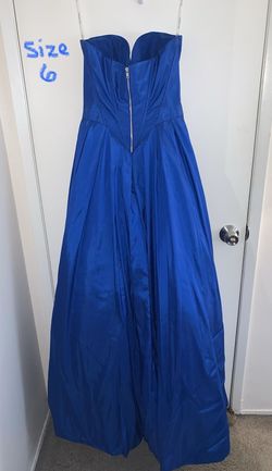 Sherri Hill Blue Size 6 Prom Floor Length Pageant Ball gown on Queenly