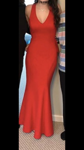 Red Size 0 Mermaid Dress on Queenly