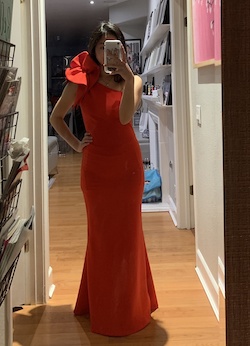 Betsy and Adam Red Size 2 $300 50 Off Straight Dress on Queenly