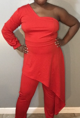 Red Size 10 Romper/Jumpsuit Dress on Queenly
