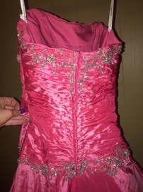 Tony Bowls Pink Size 2 Jewelled Strapless Sequin Mermaid Dress on Queenly