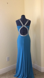 Faviana Blue Size 4 Keyhole Straight Dress on Queenly