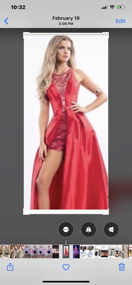 Rachel Allan Red Size 2 Jumpsuit Romper/Jumpsuit Dress on Queenly