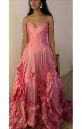 Sherri Hill Pink Size 6 Pageant Strapless Prom Ball gown on Queenly