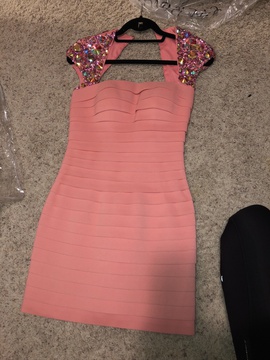 Sherri Hill Pink Size 6 Sequin Euphoria Medium Height Appearance Cocktail Dress on Queenly