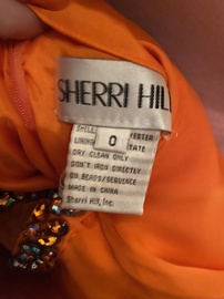Sherri Hill Orange Size 0 Floor Length 50 Off Military A-line Dress on Queenly