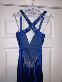 Tony Bowls Blue Size 4 Backless Ball gown on Queenly