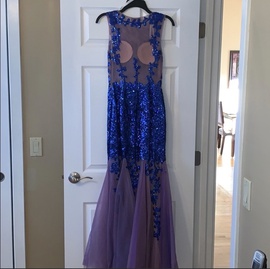 Jovani Royal Blue Size 0 Prom Mermaid Dress on Queenly