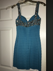 Sherri Hill Blue Size 2 Sorority Formal Homecoming Cocktail Dress on Queenly