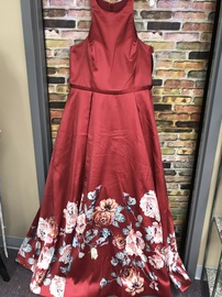 Blush Prom Red Size 16 Blush Floral Ball gown on Queenly