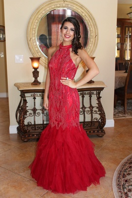 Alyce Paris Red Size 0 Mermaid Dress on Queenly