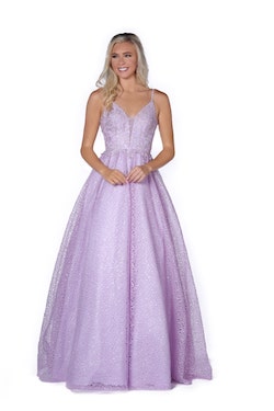 Vienna Purple Size 2 Light Blue Backless Ball gown on Queenly