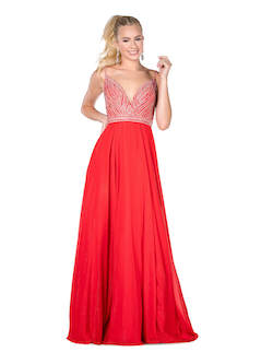 Vienna Red Size 00 Backless A-line Dress on Queenly