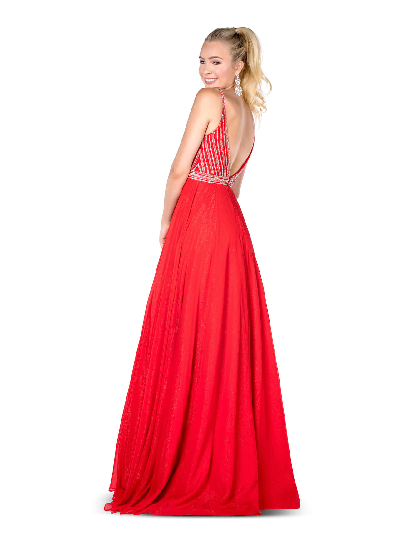 Vienna Red Size 2 Backless A-line Dress on Queenly