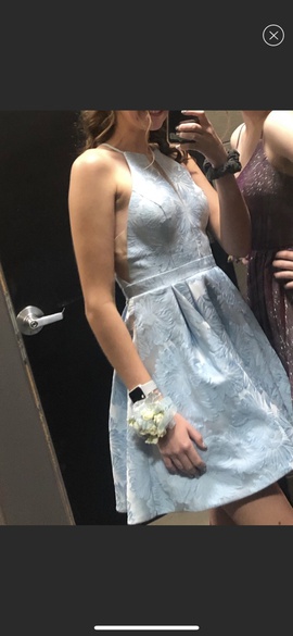 Sherri Hill Blue Size 6 Homecoming Cocktail Dress on Queenly