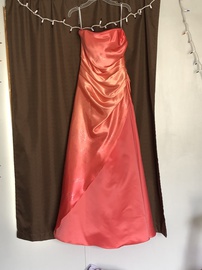 Jump Orange Size 4 Strapless Mermaid Dress on Queenly