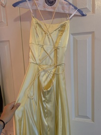 Sherri Hill Yellow Size 6 Pockets Corset Prom Side slit Dress on Queenly