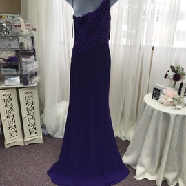 Milano Formals Purple Size 4 Prom Side slit Dress on Queenly