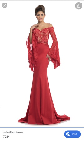 Johnathan Kayne Red Size 10 Mermaid Dress on Queenly