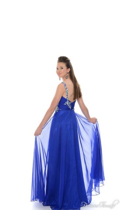 Precious Formals Blue Size 8 Tulle Sweetheart A-line Dress on Queenly