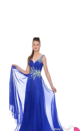 Precious Formals Blue Size 8 Tulle Sweetheart A-line Dress on Queenly