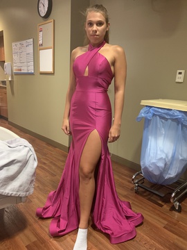 Sherri Hill Pink Size 4 Tall Height Custom Side slit Dress on Queenly