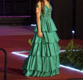 Sherri Hill Green Size 0 A-line Dress on Queenly