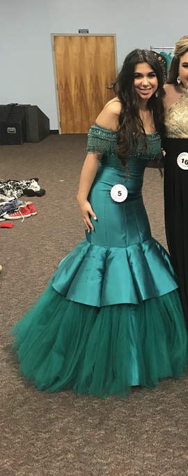 Rachel Allan Green Size 8 Short Height Pageant Mermaid Dress on Queenly