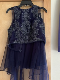 Blue Size 2 Train Dress on Queenly
