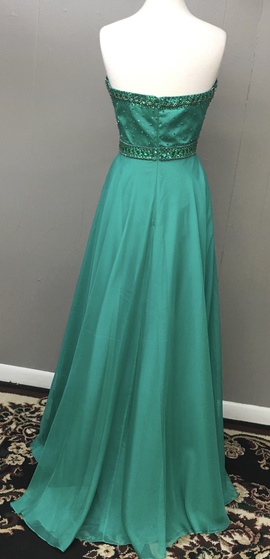 Sherri Hill Green Size 12 Sweetheart A-line Dress on Queenly
